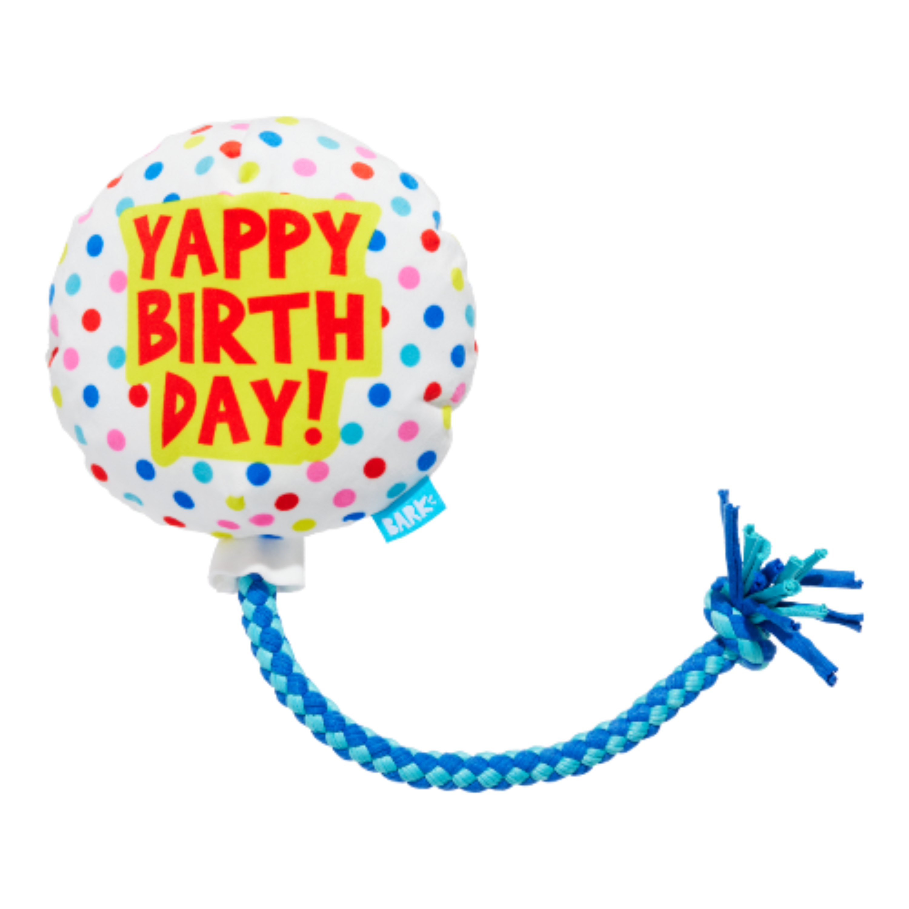 Yappy Birthday Balloon Plush Tug Dog Toy